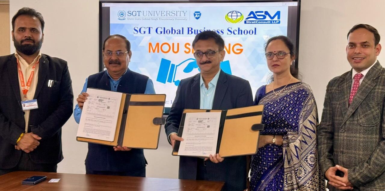 ASM StratConsult LLP signs MoU with SGT Global Business School, SGT University, Gurugram